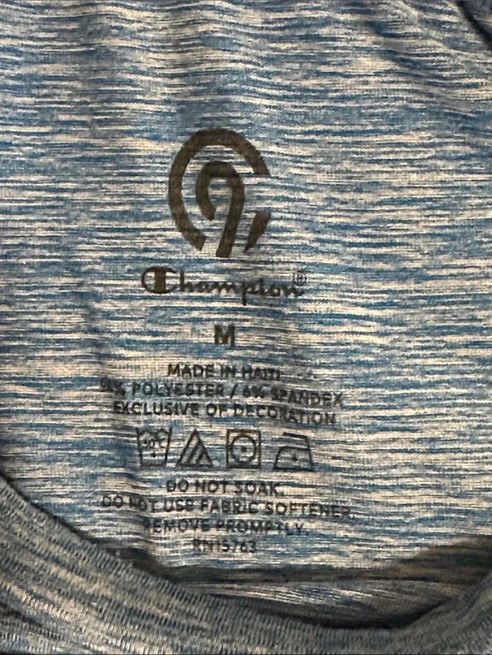 Champion Blue Heather Short Sleeve Performance Tee - Picture 2 of 2